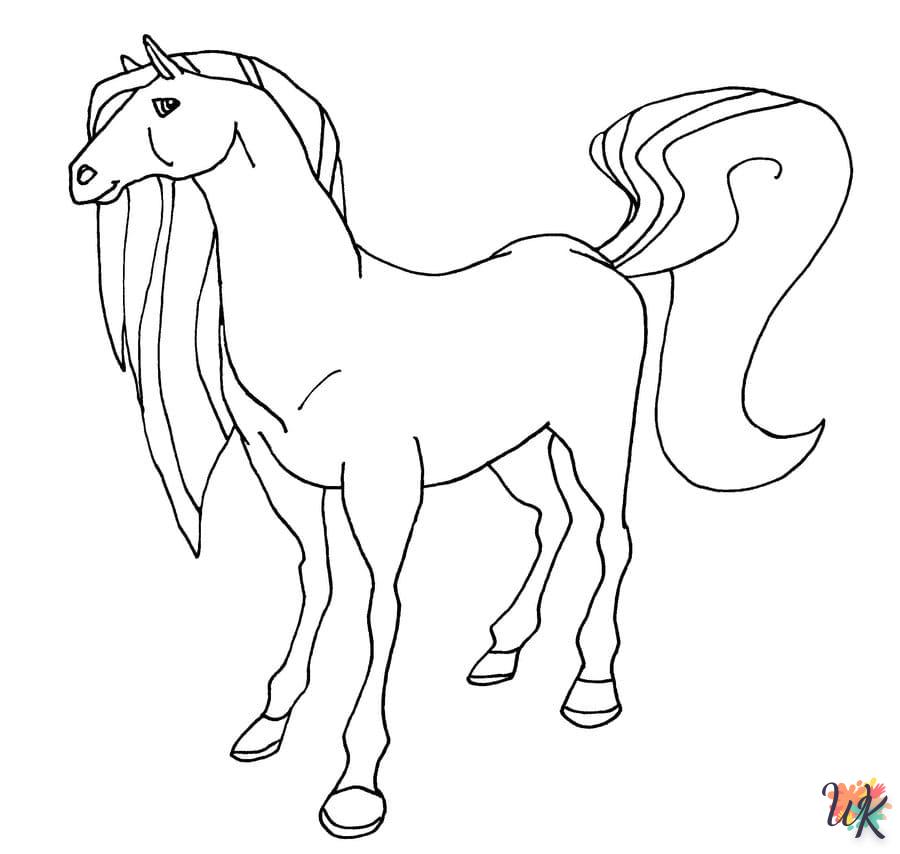 coloriage chevaux  a colorier en ligne