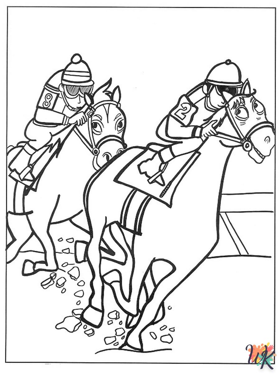 coloriage chevaux  pour enfant de 7 ans