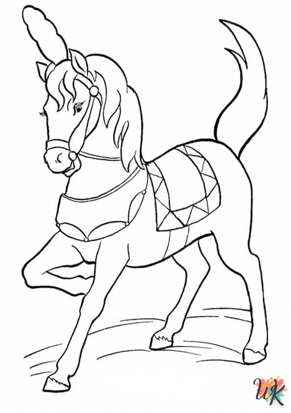 coloriage chevaux  educatif pour enfant 1