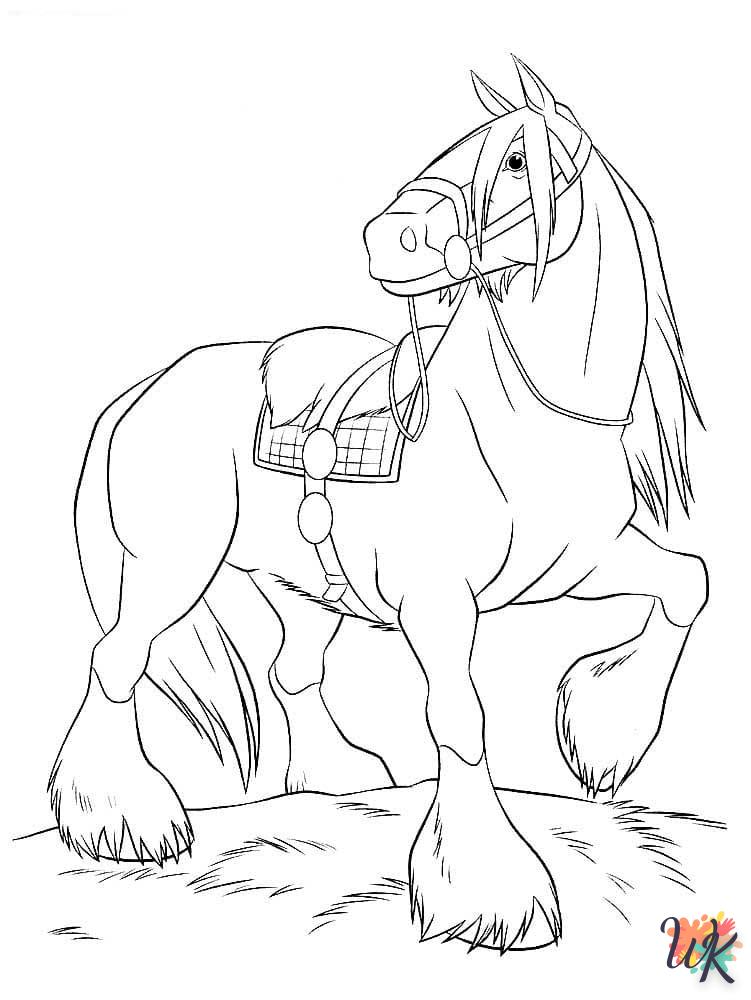 coloriage chevaux  7 ans en ligne gratuit à imprimer