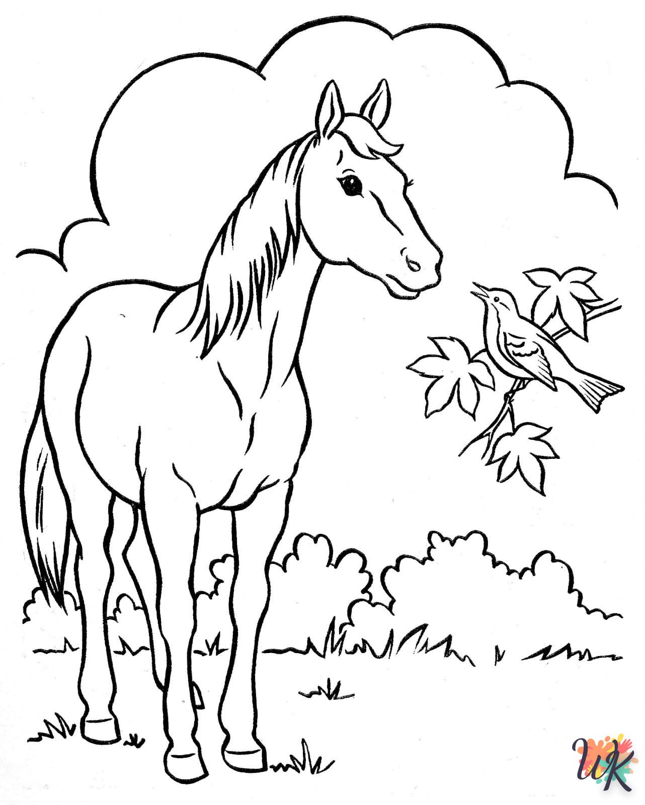 coloriage chevaux  à imprimer gratuit