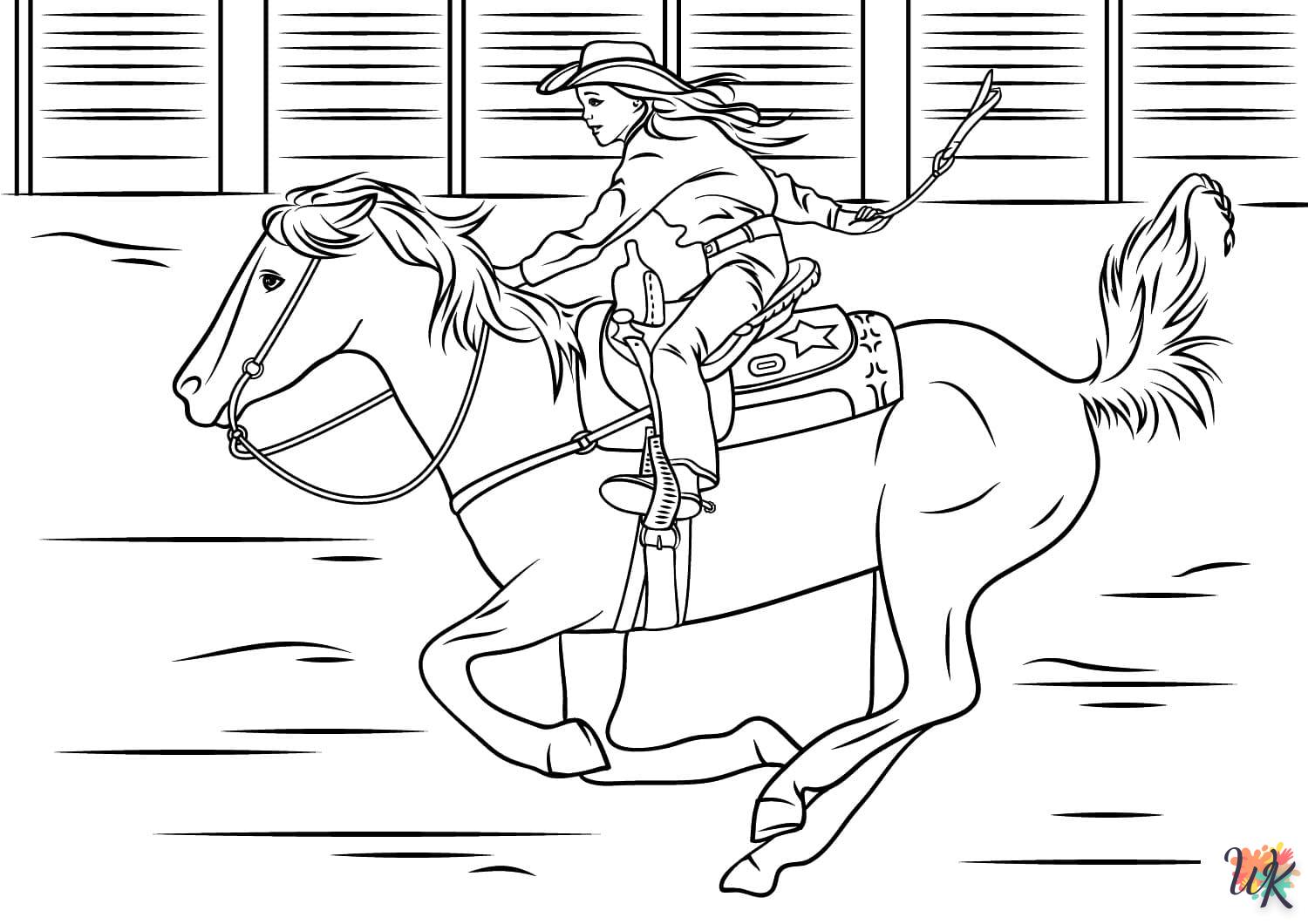 coloriage chevaux  a imprimer pour enfant de 4 ans