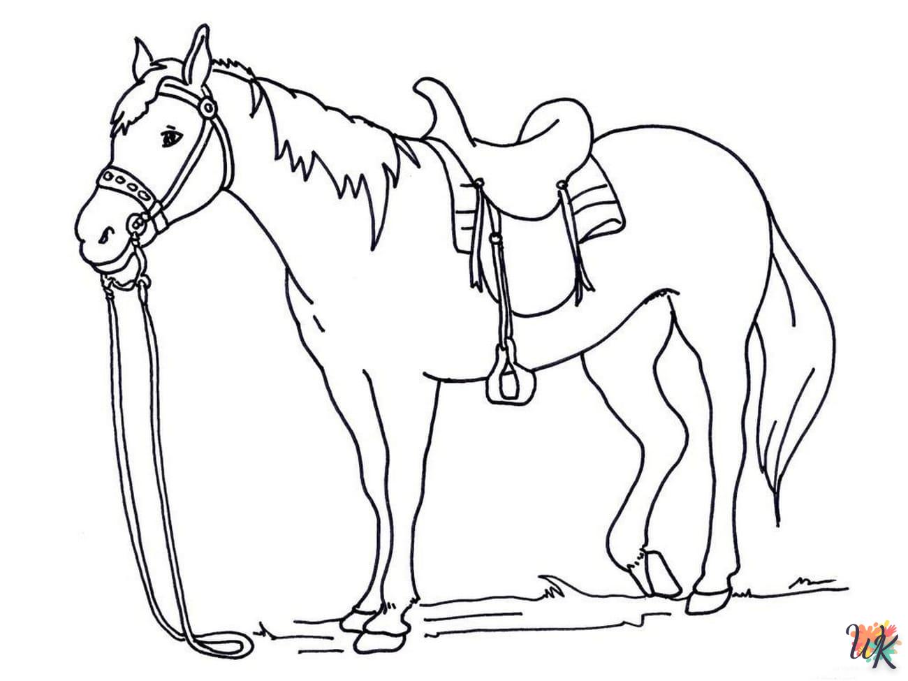 coloriage chevaux  en ligne à imprimer 2