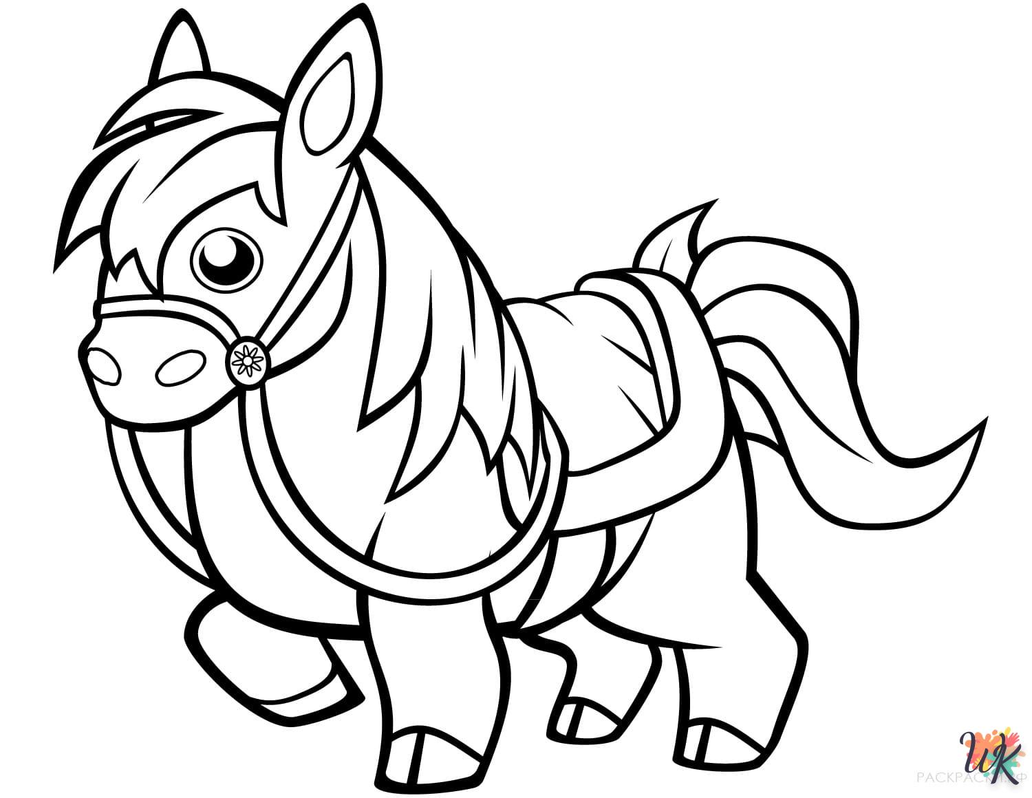 coloriage chevaux  pour enfant de 10 ans