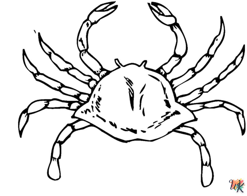 coloriage Crabe  à imprimer a4