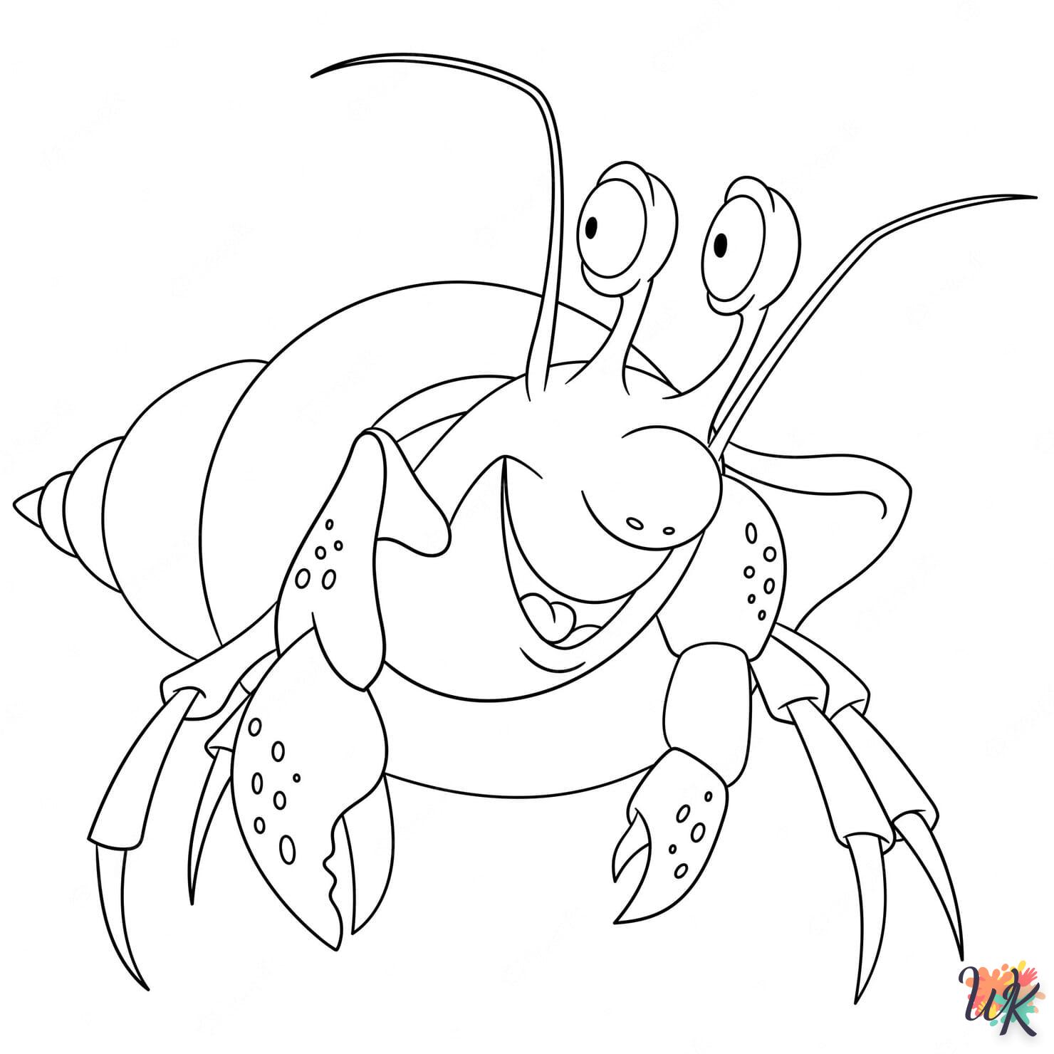 coloriage Crabe  pour enfant a imprimer gratuit 3