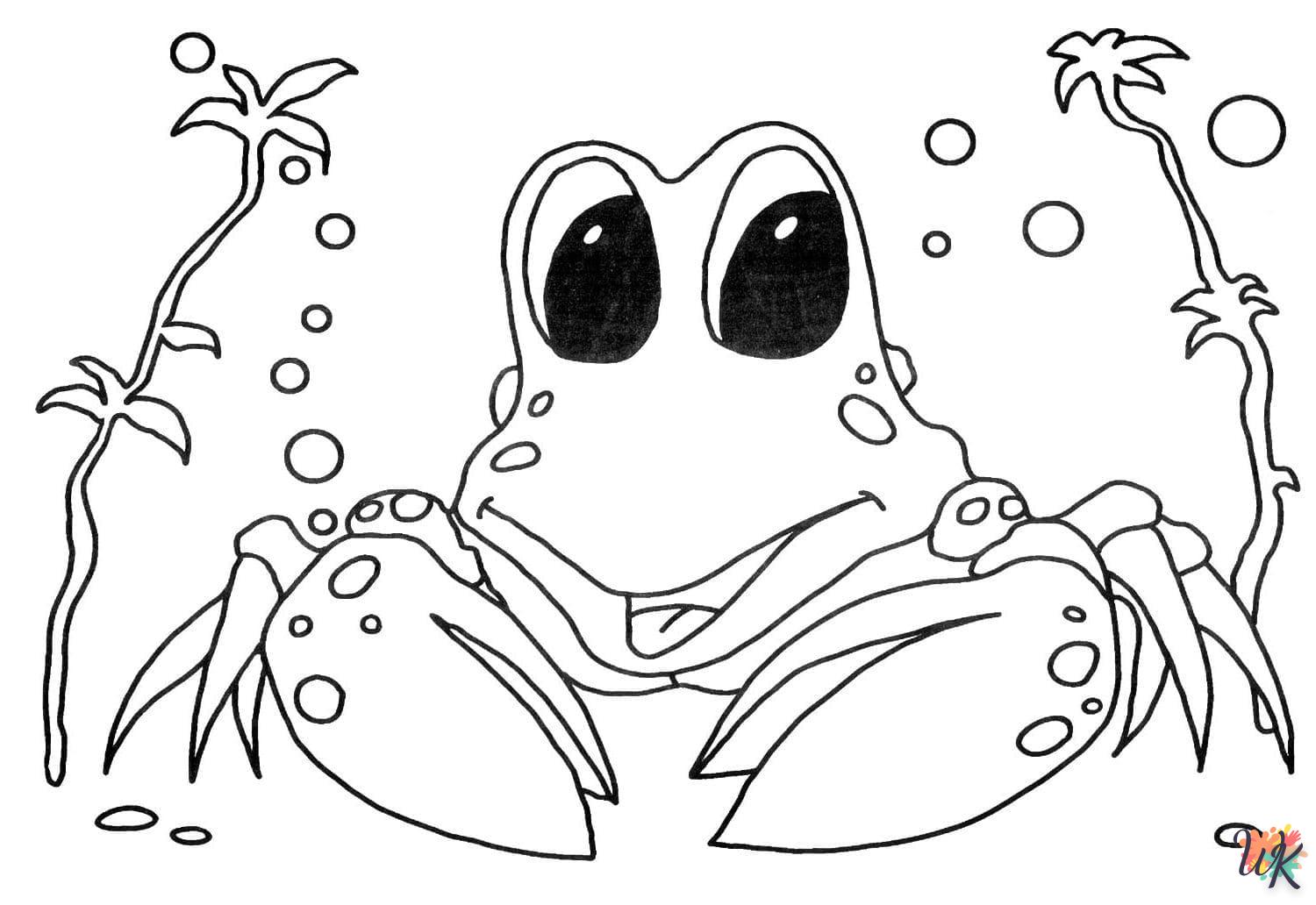 coloriage Crabe  licorne en ligne gratuit à imprimer 1