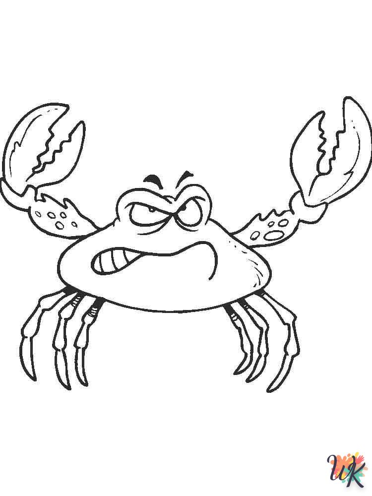 coloriage Crabe  enfant 5 ans à imprimer