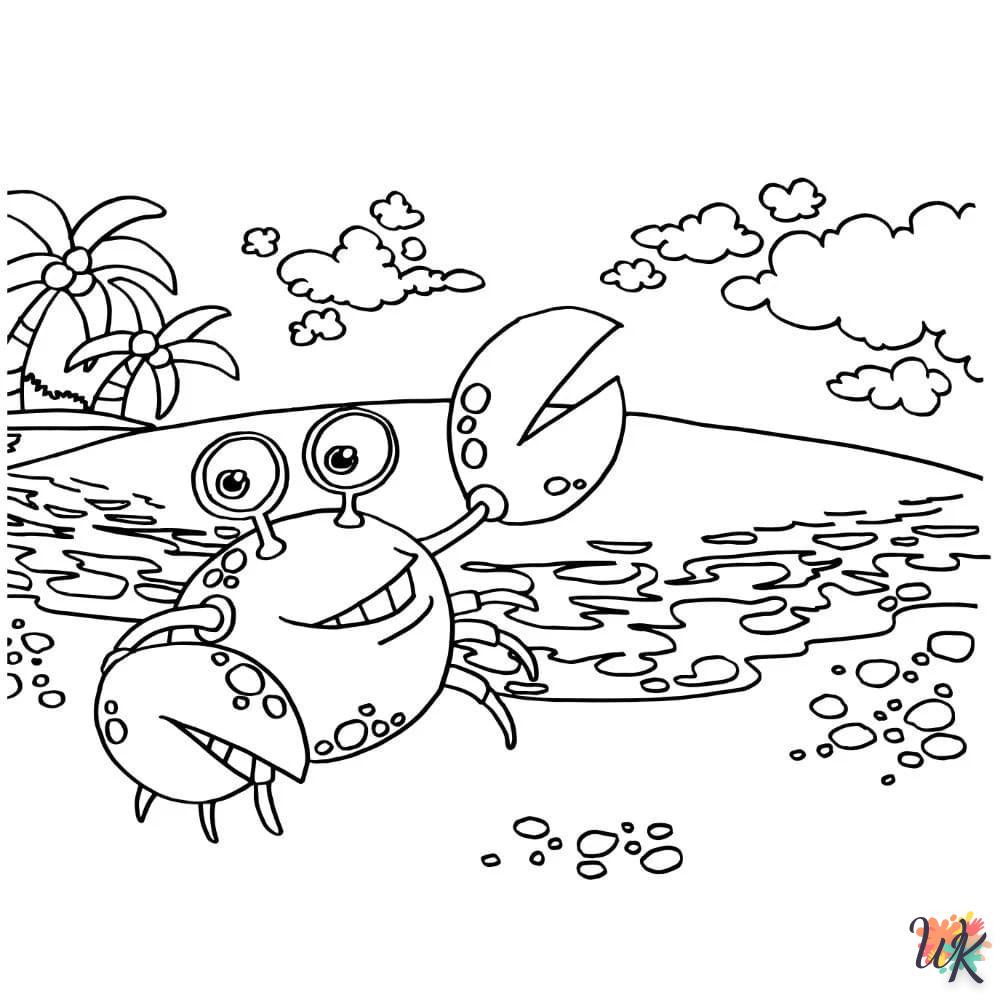 coloriage Crabe  de pour enfants