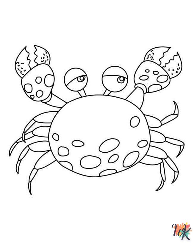 coloriage Crabe  en ligne a colorier