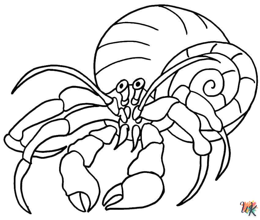 coloriage Crabe  à imprimer gratuitement pdf 1