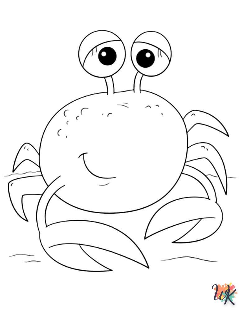 coloriage Crabe  licorne en ligne gratuit à imprimer