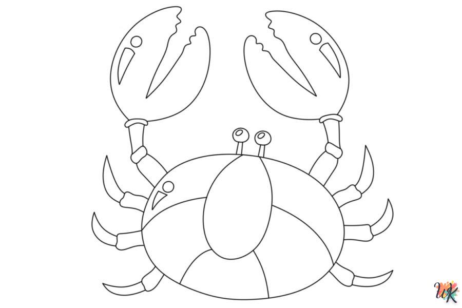 image de coloriage Crabe  pour enfant