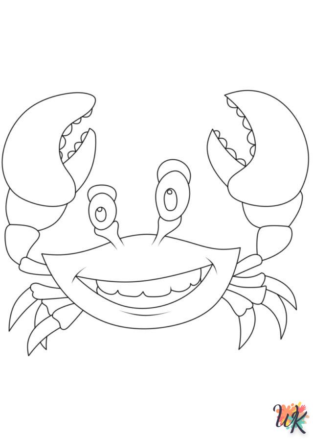 coloriage Crabe  en ligne maternelle 1