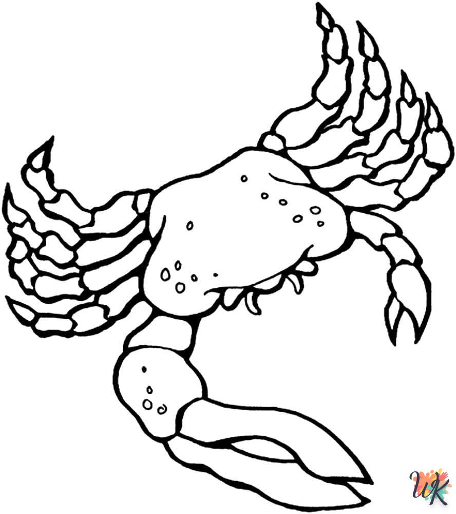 coloriage Crabe  pour enfants à télécharger