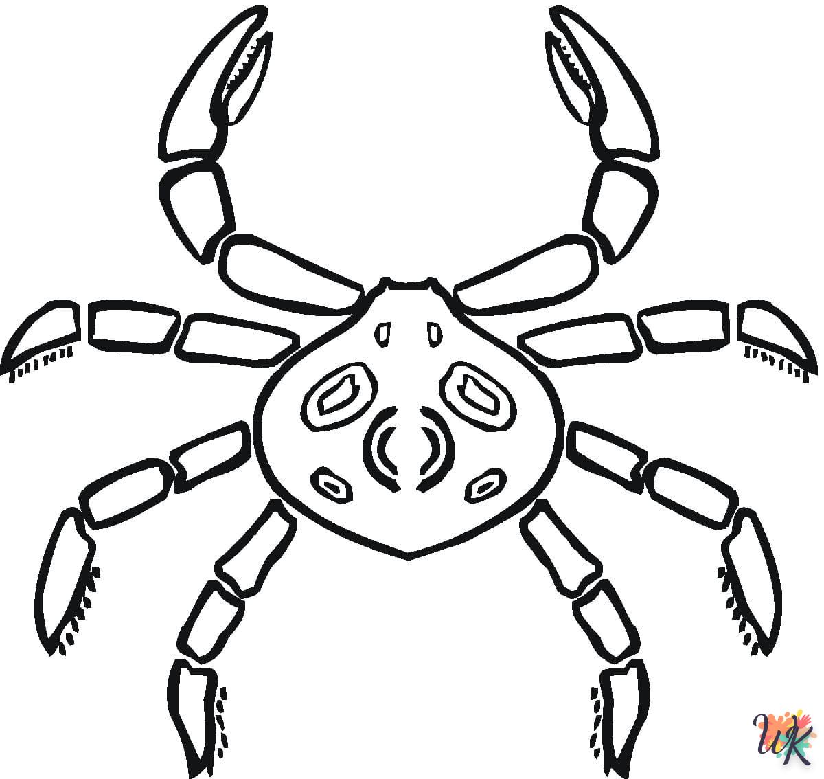 coloriage Crabe  en ligne maternelle 2