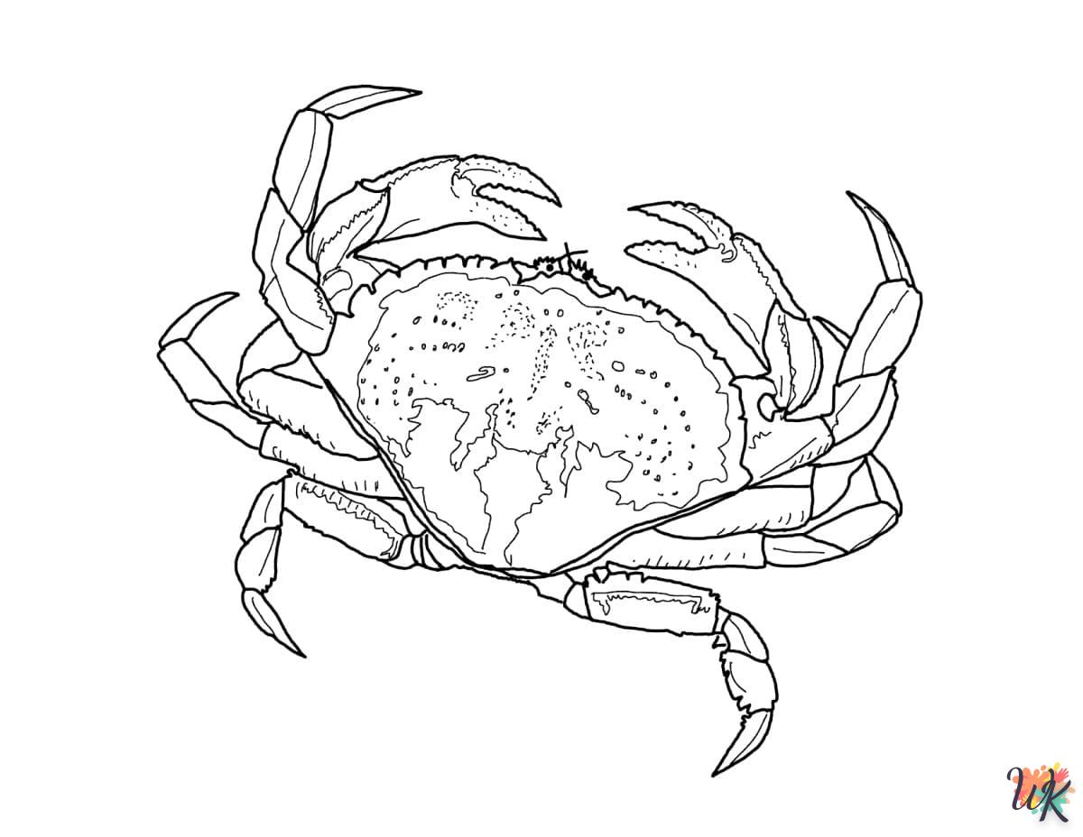 coloriage Crabe  de noël gratuit à imprimer en ligne