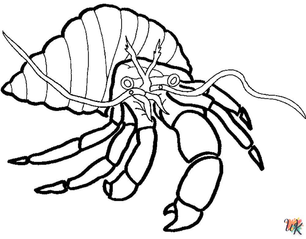 coloriage Crabe  pour lutter contre le stress 1