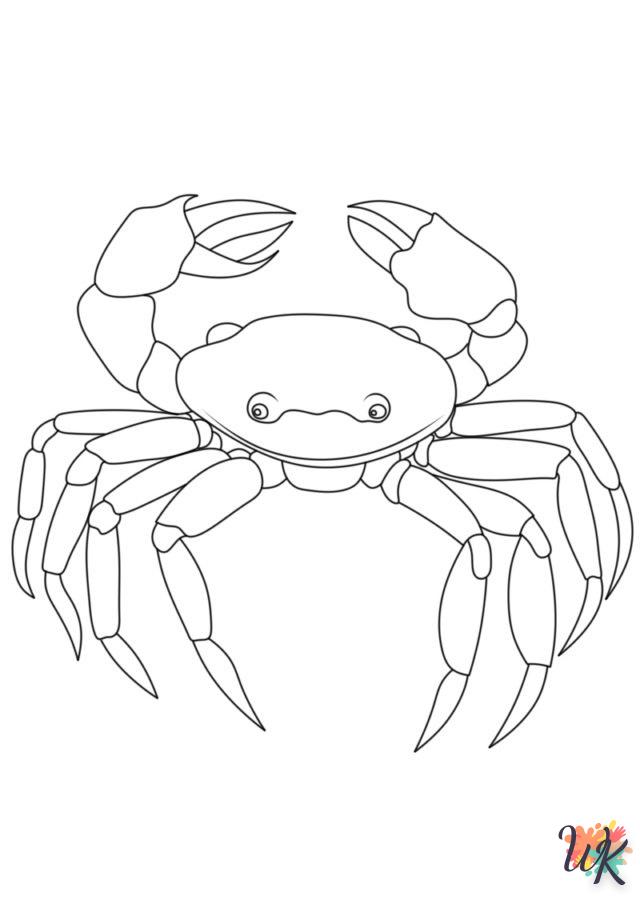 coloriage Crabe  à imprimer pour enfant de 3 ans