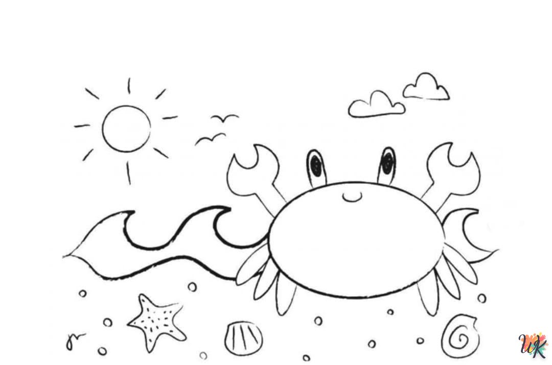 coloriage Crabe  à imprimer 1