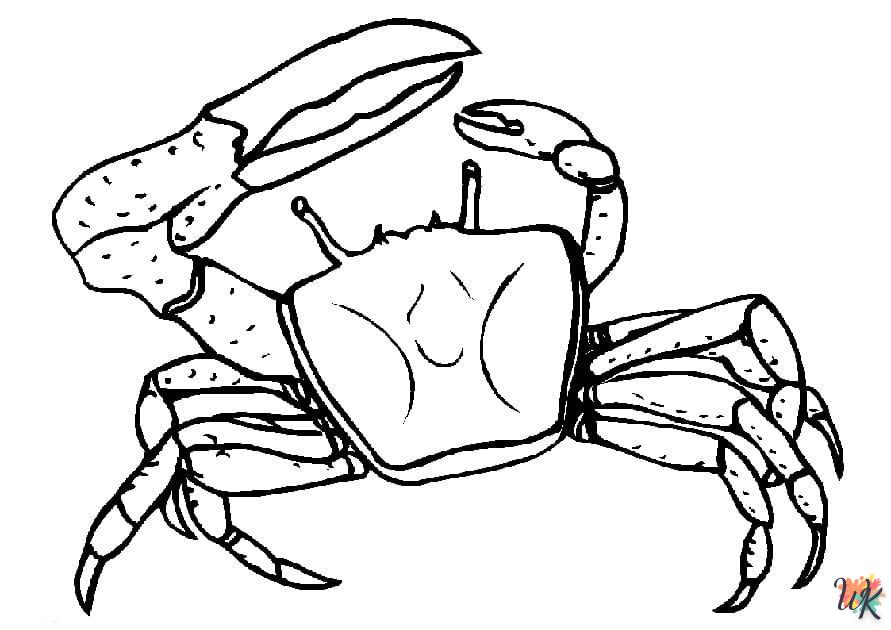 coloriage Crabe  a imprimer pour enfant de 4 ans