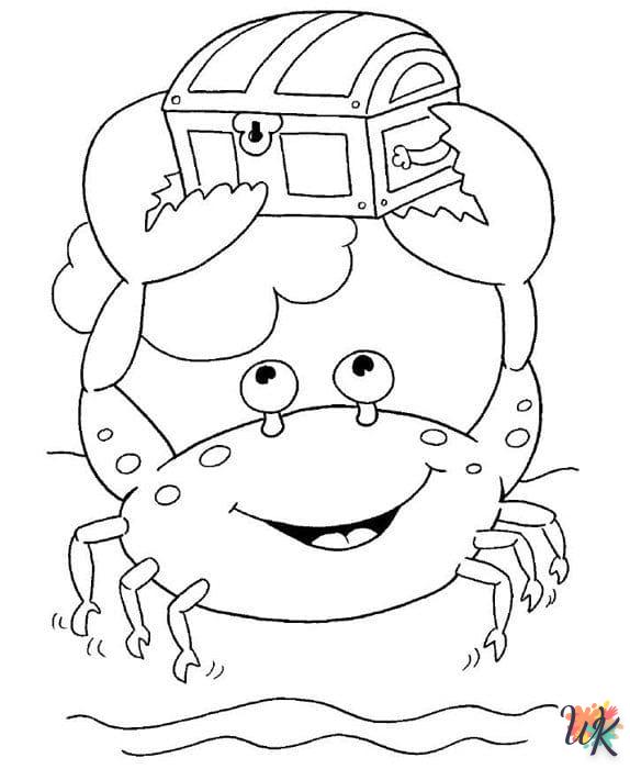 coloriage Crabe  à imprimer pour enfant de 2 ans