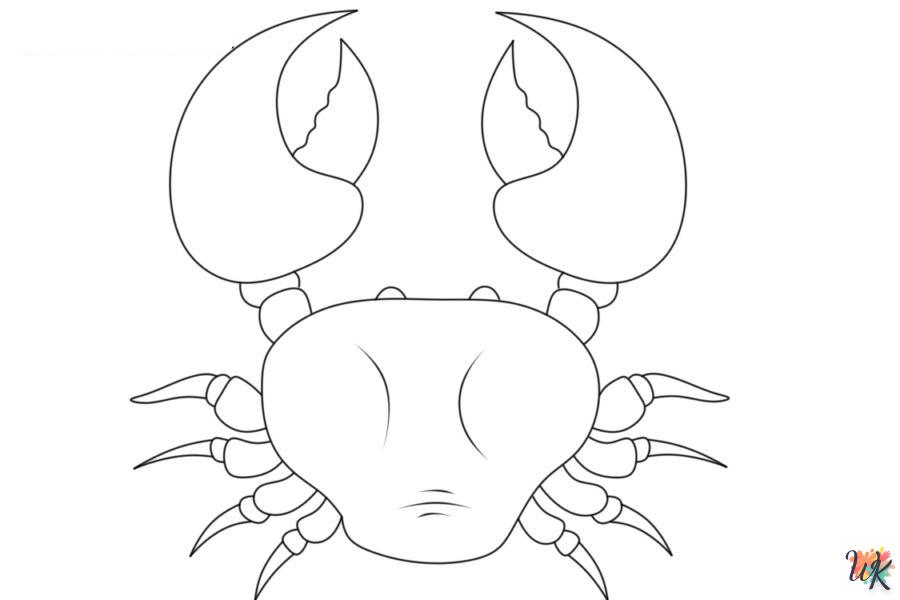 coloriage Crabe  gratuit pour enfants