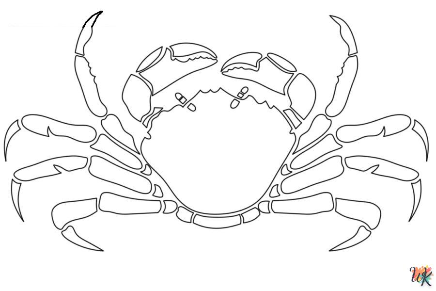 coloriage Crabe  et apprentissage