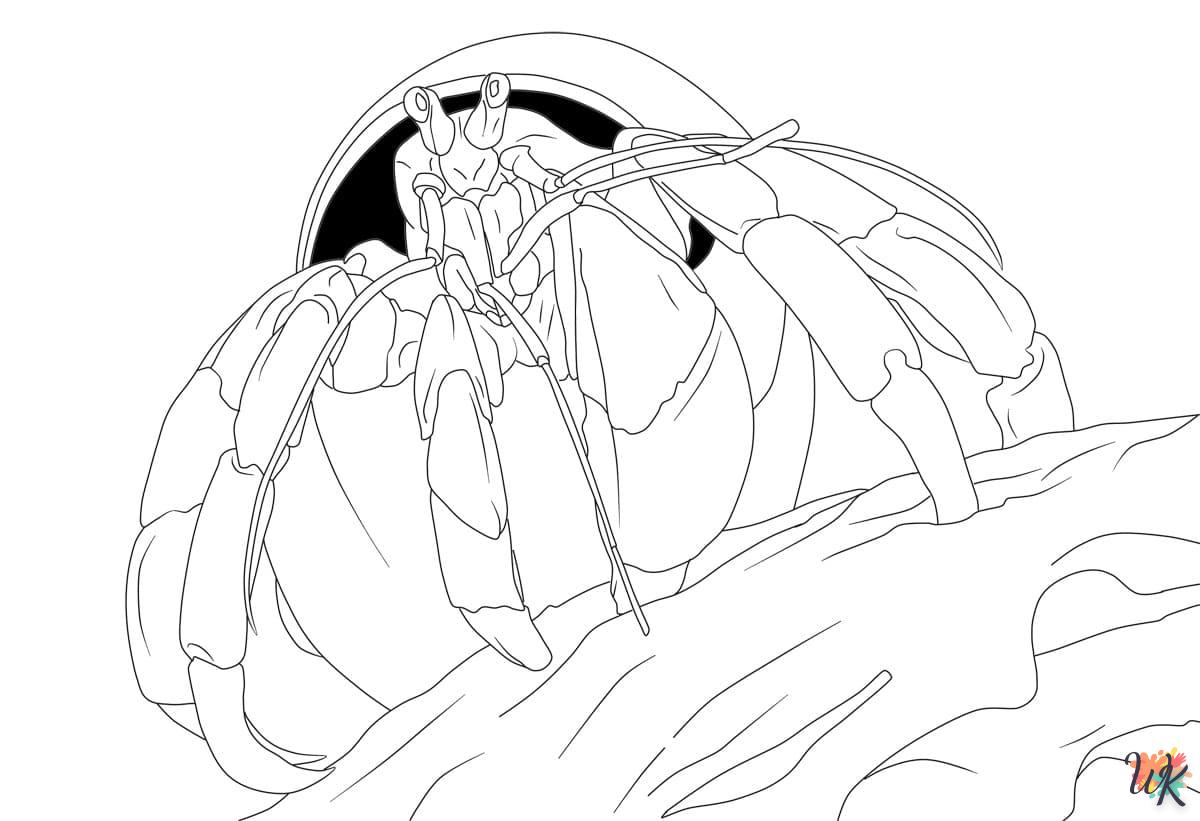 coloriage Crabe  enfant à imprimer pdf 1