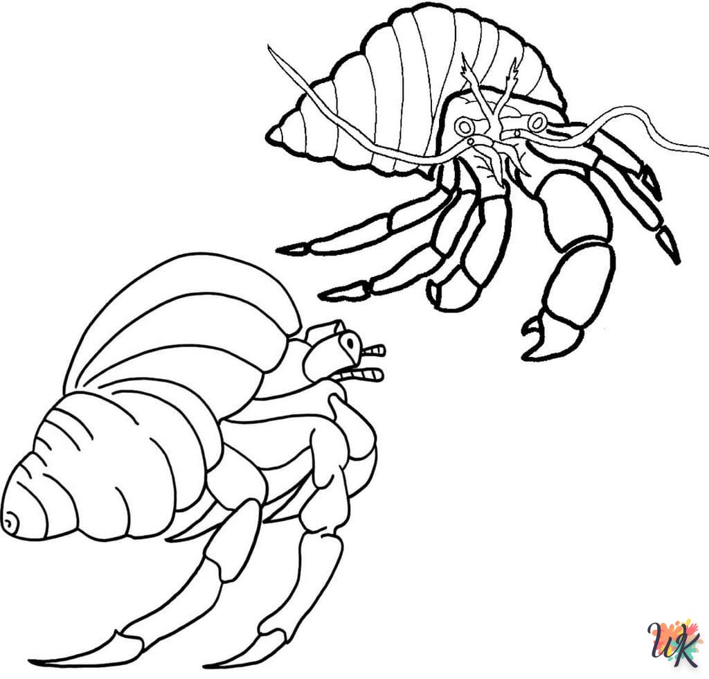 coloriage Crabe  pour lutter contre le stress 2