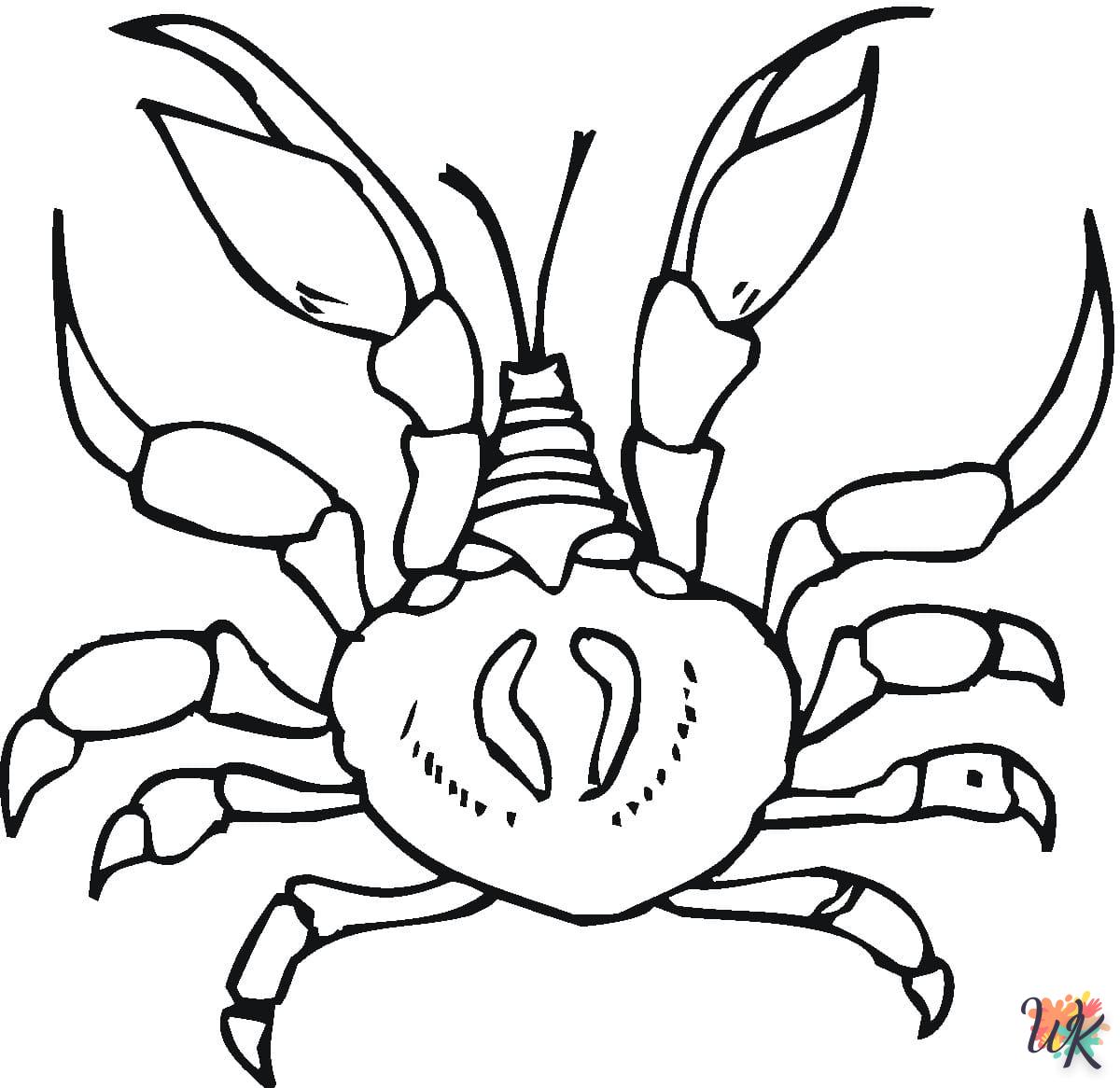 image pour coloriage Crabe  enfant