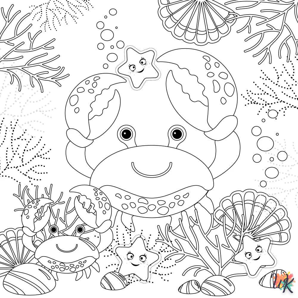 coloriage Crabe  pour enfant a imprimer gratuit 2