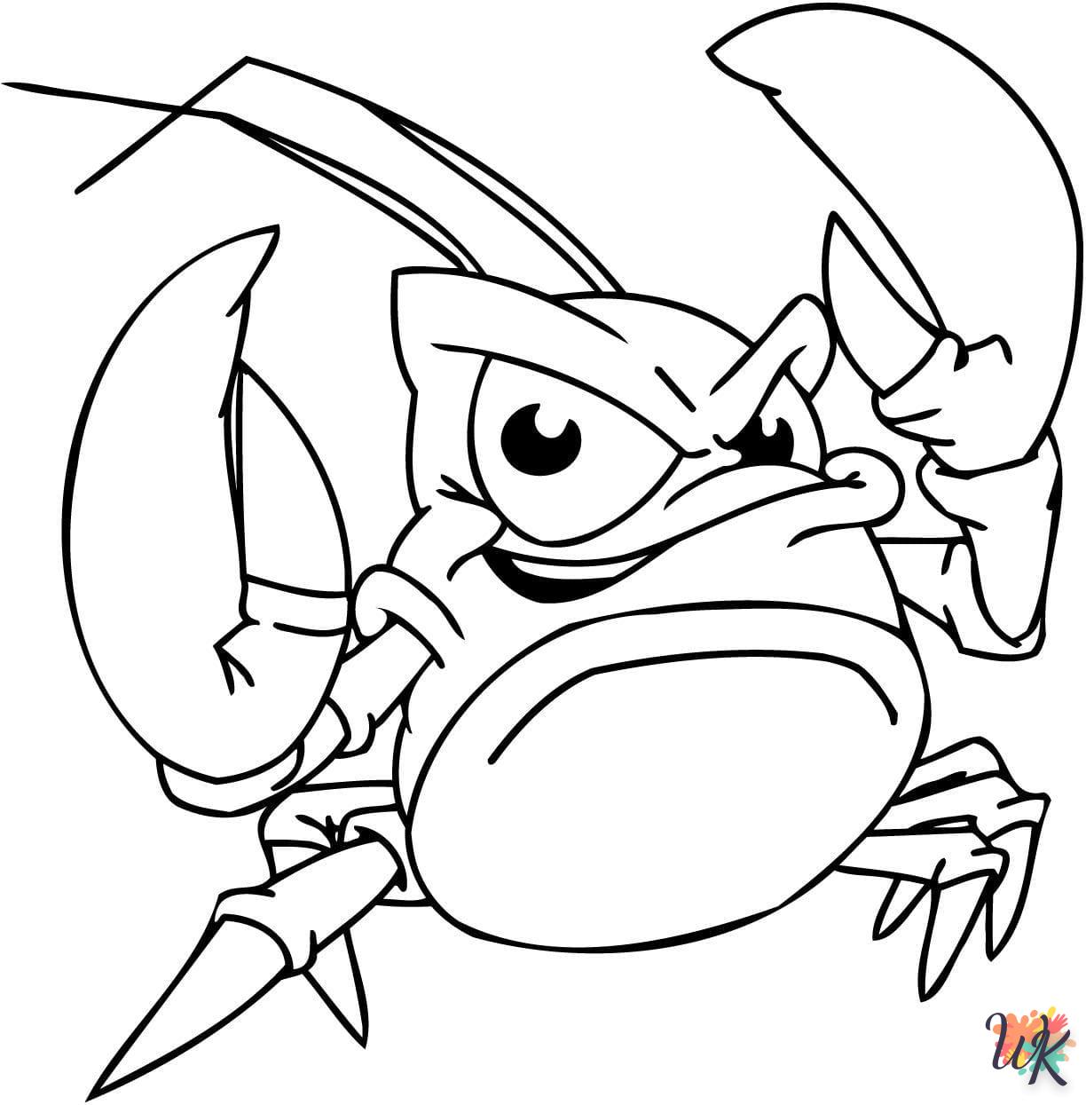 coloriage Crabe  et apprentissage 1