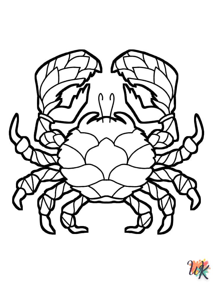 coloriage Crabe  pour enfants à imprimer 1