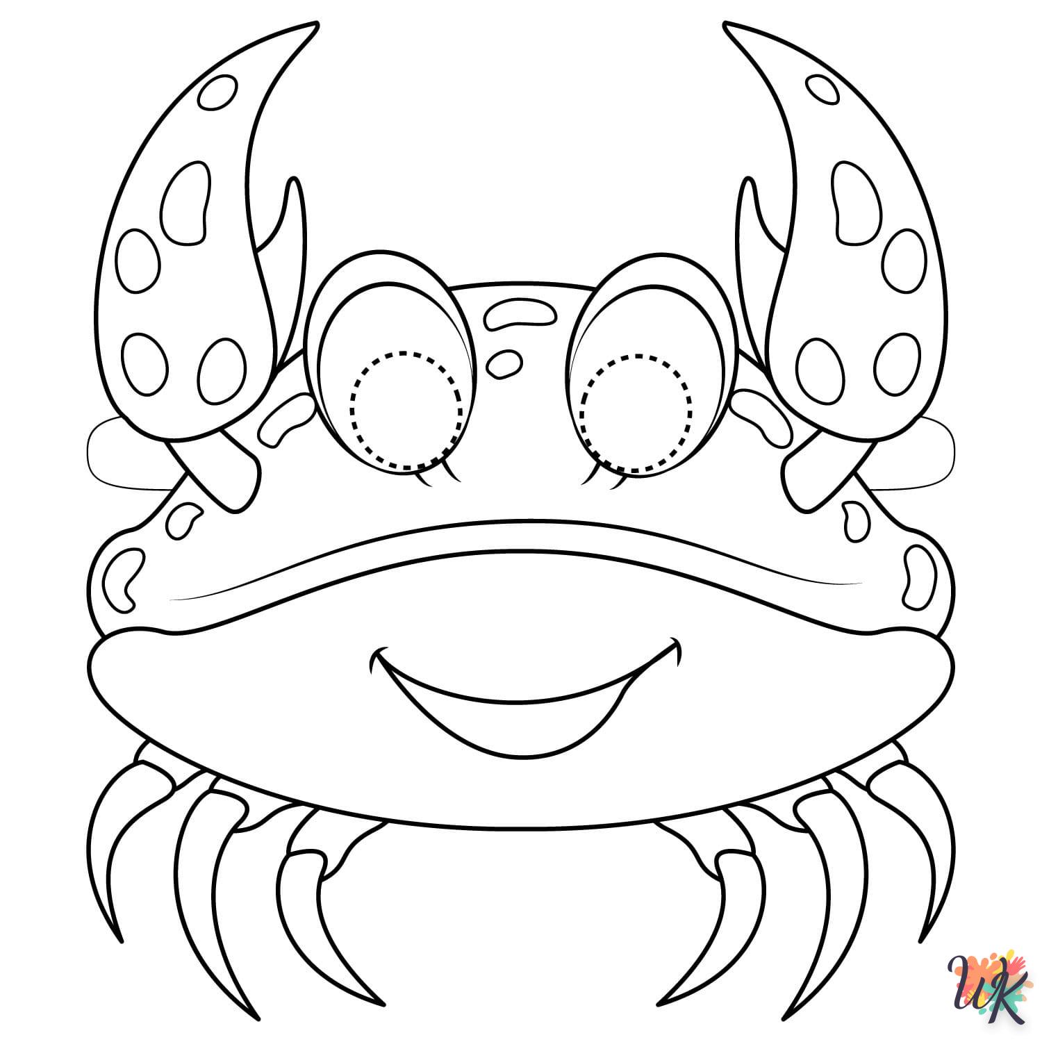 coloriage Crabe  à colorier en ligne 2