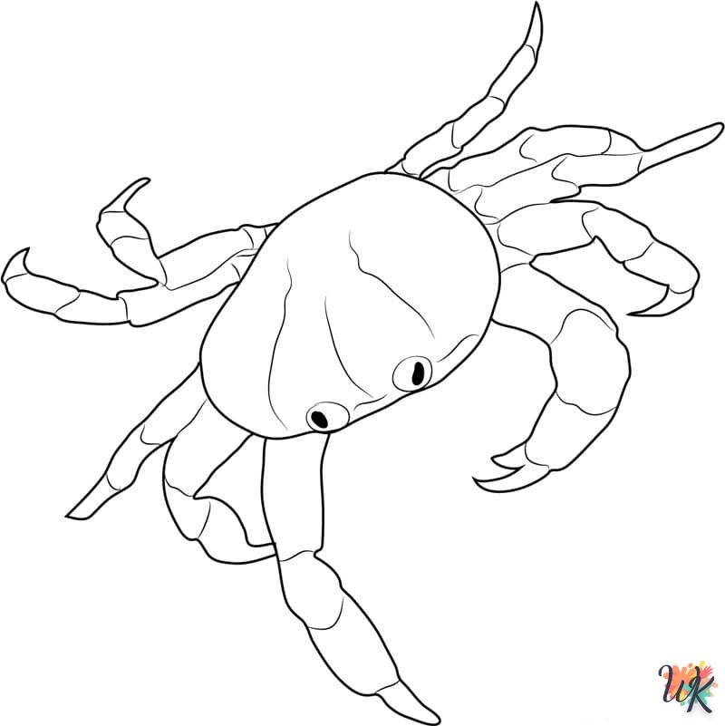 coloriage Crabe  enfant à imprimer pdf 2