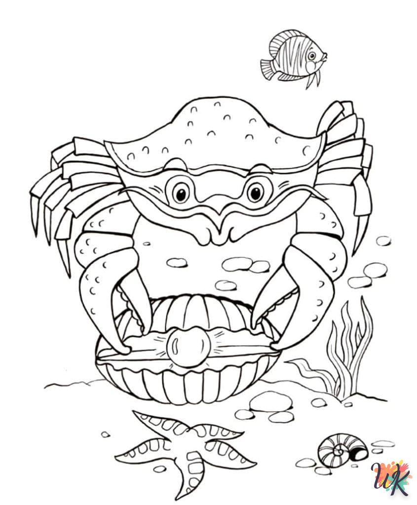 coloriage Crabe  à imprimer gratuit