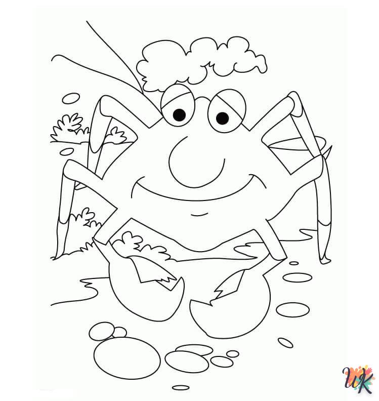 image de coloriage Crabe  pour enfant 1