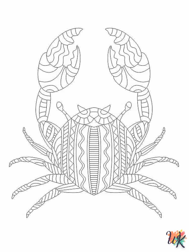 coloriage Crabe  pour enfant de 8 ans