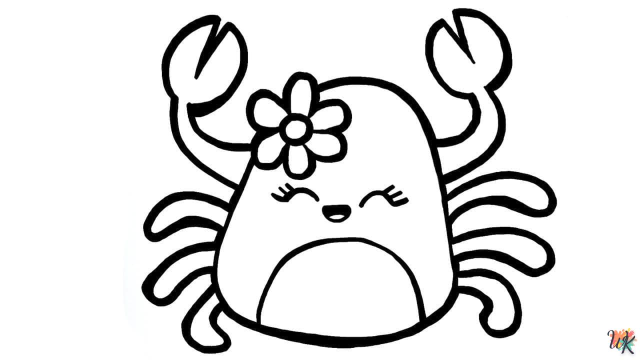 coloriage Crabe  à imprimer gratuitement pdf 2