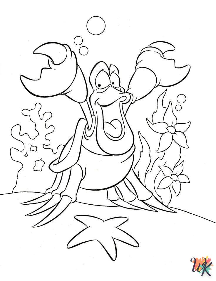 coloriage Crabe  à imprimer pour enfant de 2 ans 2