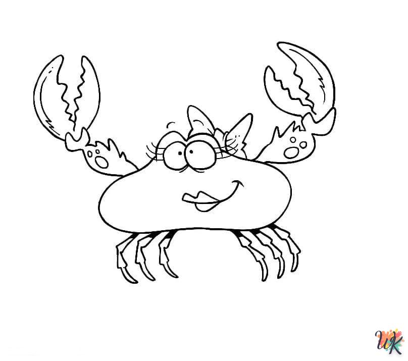 coloriage Crabe  pour bebe a imprimer