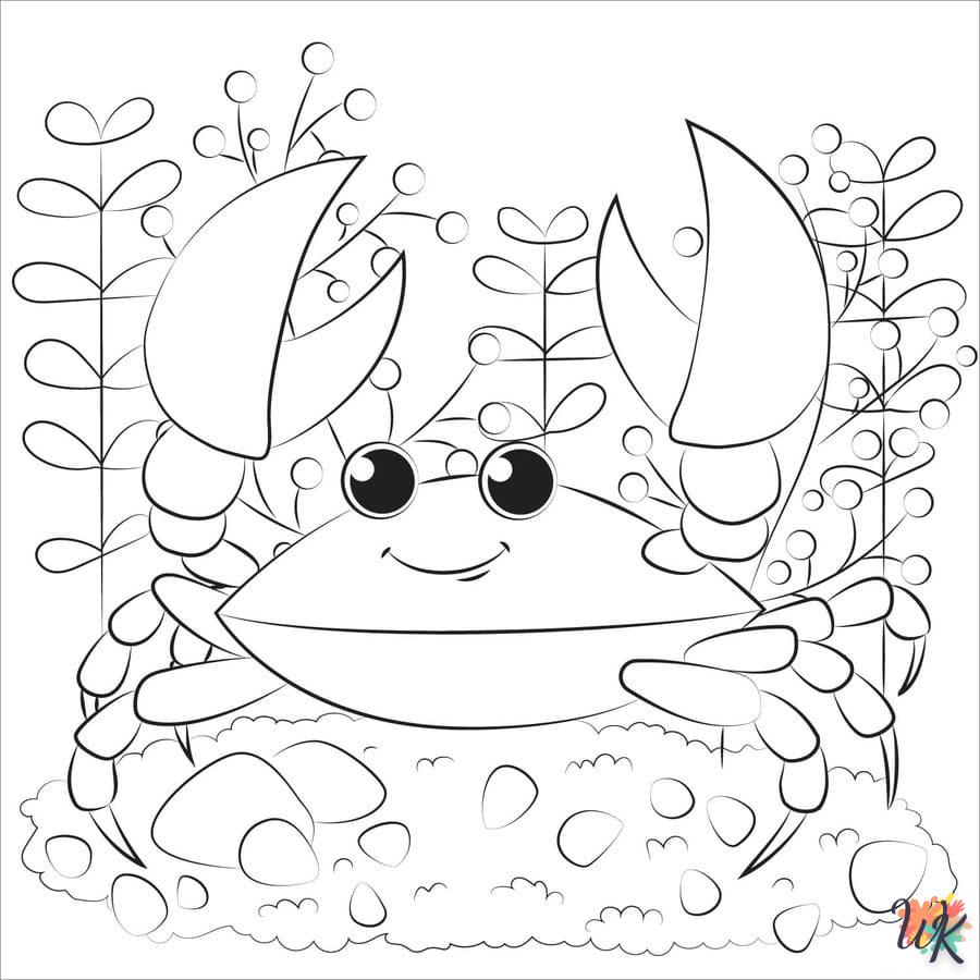 coloriage Crabe  à imprimer a4 1