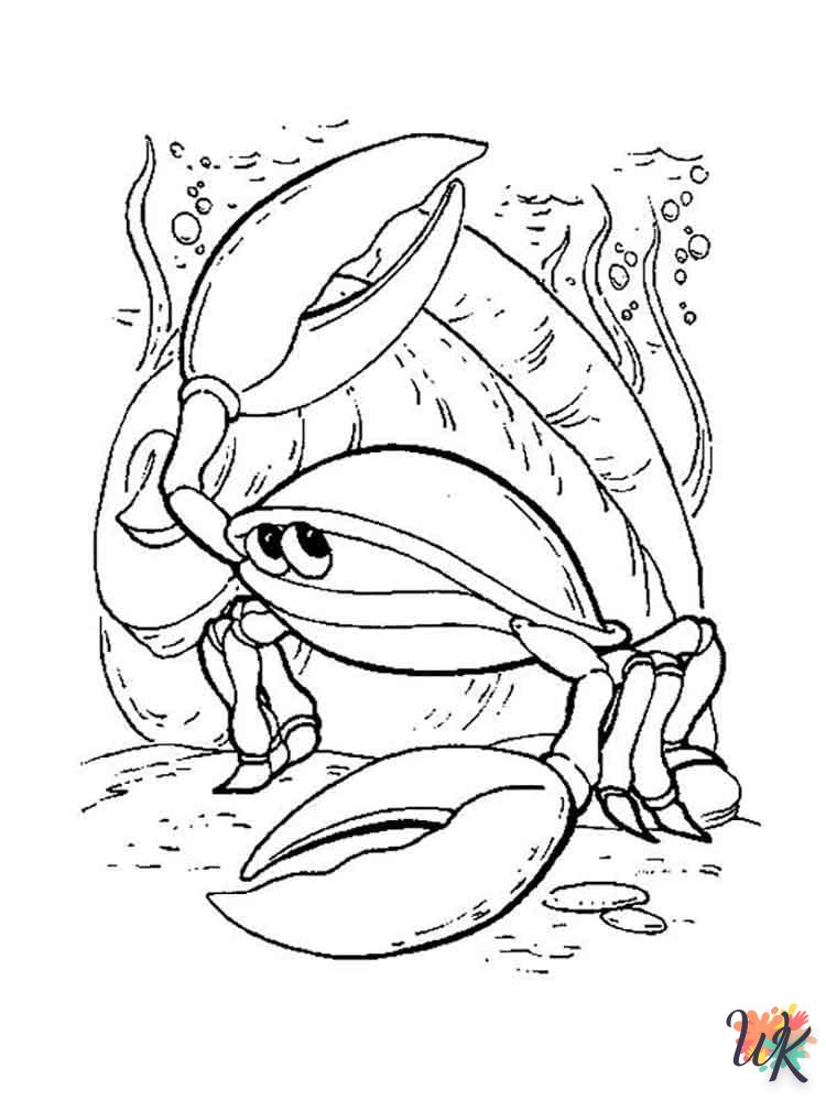 coloriage Crabe  a imprimer pour enfant de 4 ans 1