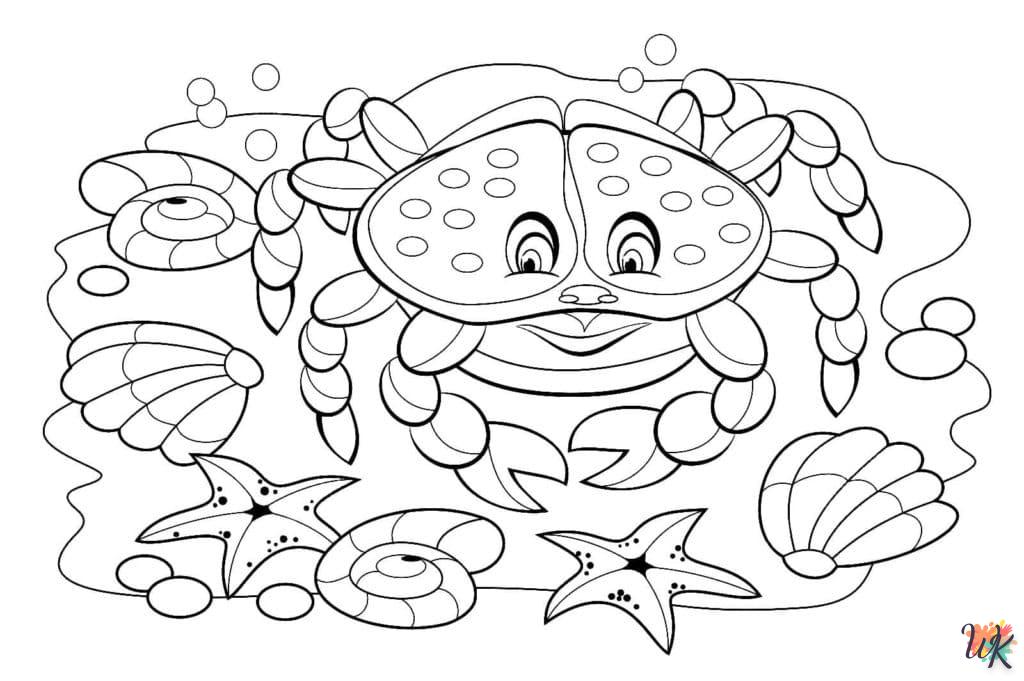 coloriage Crabe  enfant à imprimer 1