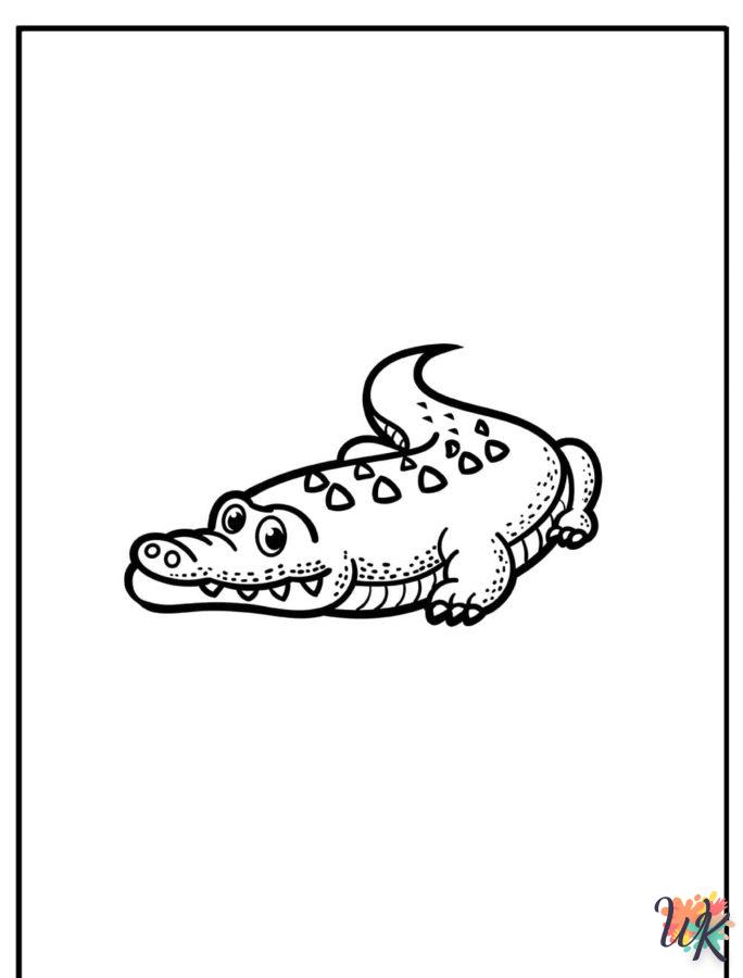 coloriage Crocodile  gratuit à imprimer