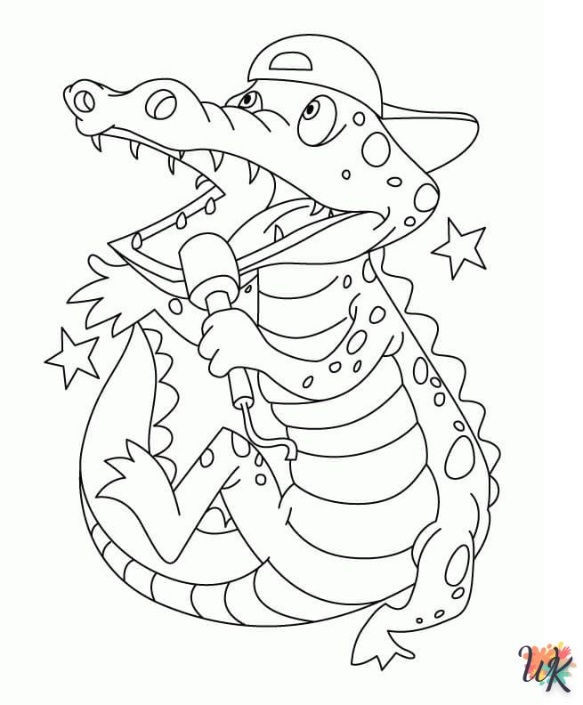 coloriage Crocodile  en ligne à imprimer