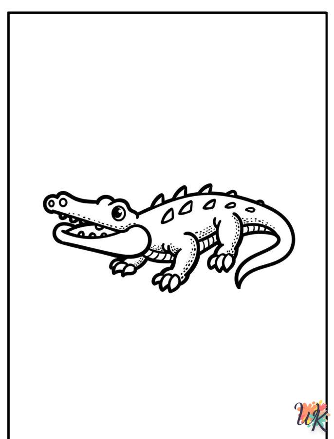 coloriage Crocodile  à imprimer pour enfant de 10 ans 1