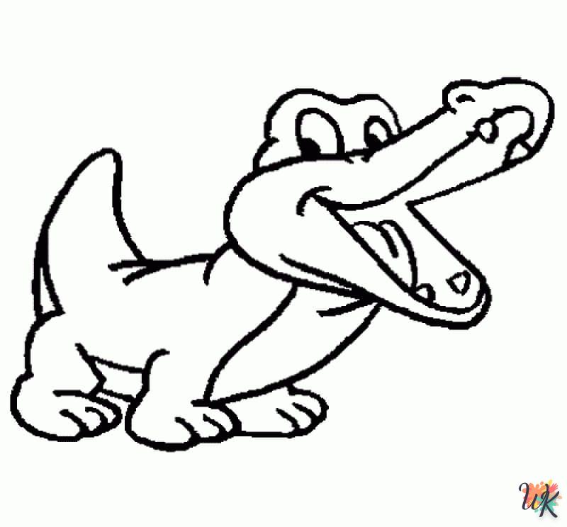 imprimer coloriage Crocodile  pour enfant 1