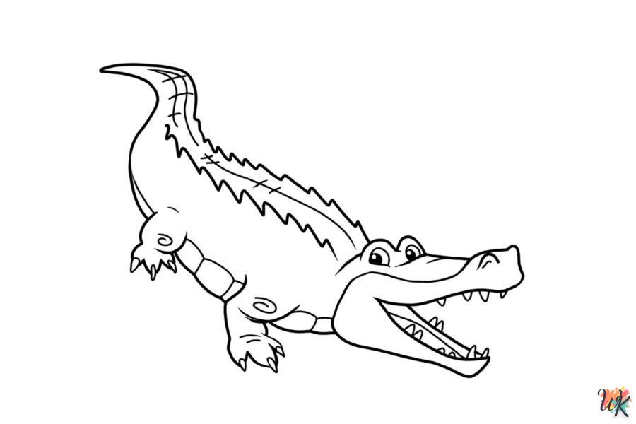 coloriage Crocodile  à imprimer gratuitement pdf